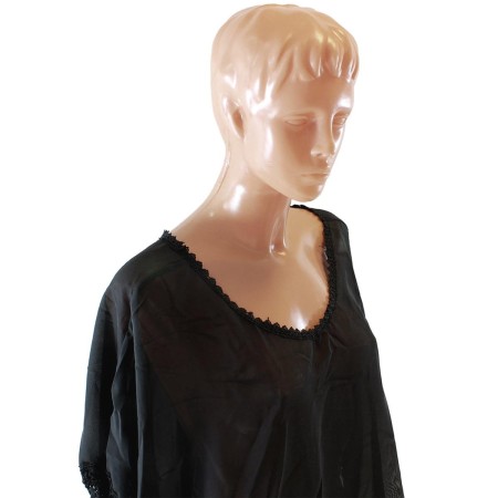 Tunica, Rochie de plaja aerisita, ușoara și delicata, culoare Neagra, dimensiune Universala