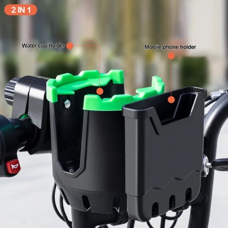 Suport 2-în-1 pentru Telefon și Sticlă de Apă, Montaj Universal pe Motocicletă, Bicicletă, Scuter, Trotinetă, Cărucior Bebeluș, ABS, Reglabil