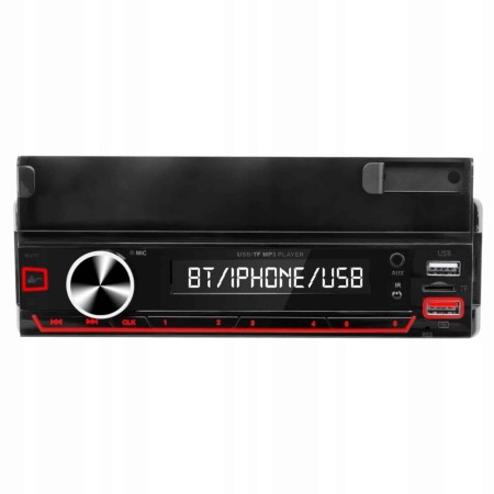 Player Auto RGB, 4 x 50W, model XBASS 7011X, cu Suport Telefon, Telecomanda pe volan, Bluetooth, Radio, MP3, AUX, Card