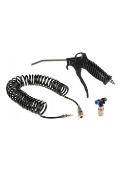 Set de suflat cu pistol, furtun spiralat, cuplaje, 13ATM
