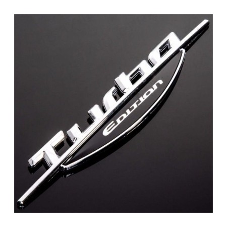 Emblema auto TURBO EDITION (reliefata 3D) - cu banda adeziva