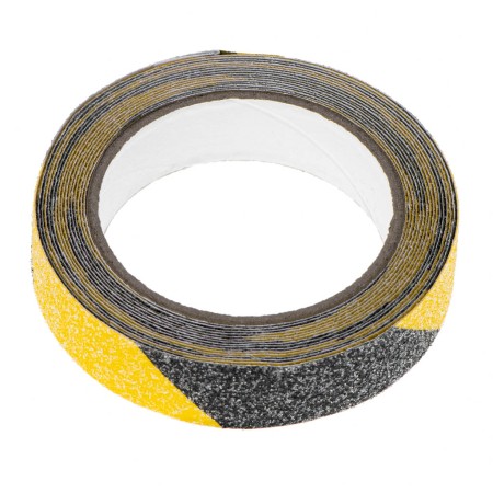 Banda de protectie Anti-Alunecare, autoadeziva, culoare Negru-Galben, dimensiune 5m x 2,5cm
