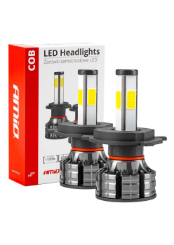 Instalatie LED COB 2Side AMiO, compatibil H4, destinat competitiilor auto sau off-road