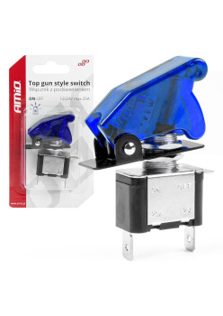 Comutator iluminat (intrerupator) cu protectie, destinatie auto, moto, ATV, SSV, Off-Road, model 