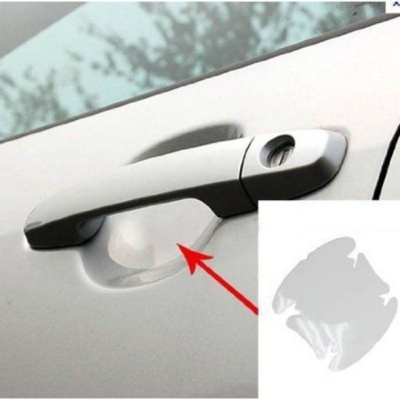 Autocolant manere usa auto protectie zgarieturi, 4 buc., Transparent 