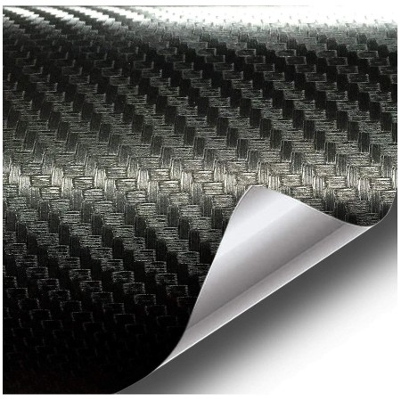 Folie colantare auto Carbon 3D Negru, 3m x 1,27m
