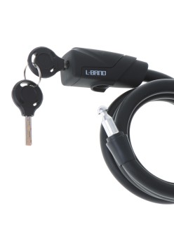 Antifurt bicicleta, Dispozitiv de blocare biciclete, spiralat, cu cheie, lungime 150cm, culoare Neagra