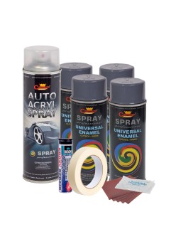 Kit complet reparatie si vopsire jante culoare Gri Inchis, V4