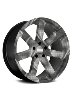 Folie colantare jante auto model FJT-22, set 4 bucati, Ø 60 cm, print EcoSolvent, autoadeziv, rezistenta UV si exterior