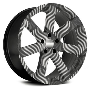 Folie colantare jante auto model FJT-22, set 4 bucati, Ø 60 cm, print EcoSolvent, autoadeziv, rezistenta UV si exterior