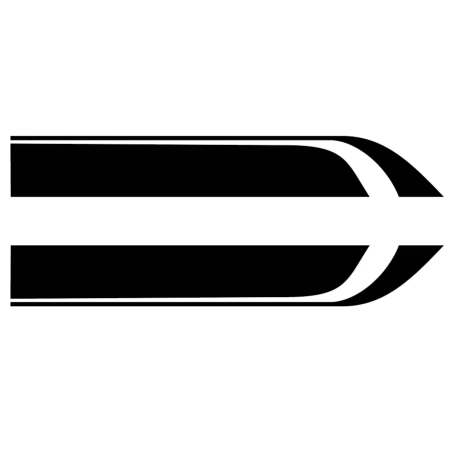Stickere tuning capota auto Hood Stripes V1, set 2 bucati, 85x12 cm, Negru, folie Oracal autoadeziva exterior