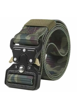 Curea Tactica pentru pantaloni, culoare Camuflaj cu catarama Neagra