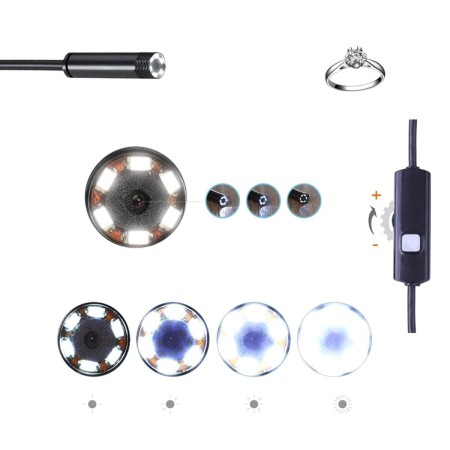 Camera endoscopica de inspectie, waterproof, 5,5mm, conectare Android/Windows prin microUSB - USB, lungime cablu 5m