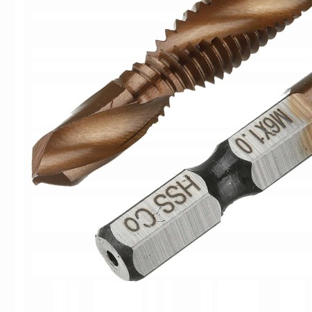 Set Profesional cu 6 piese, gaurire + filet, M3 - M10, extra duritate (Cobalt)