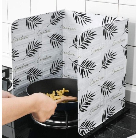 Protectie din aluminiu anti-stropire pentru gatitul pe aragaz, lavabila, model AVX-AG553E