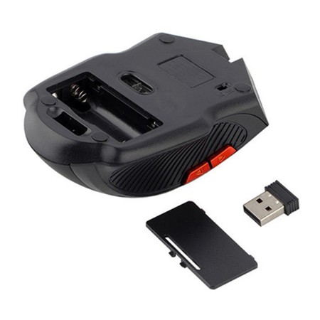 Mouse Optic Gaming Wireless, 1600 DPI, culoare Rosu