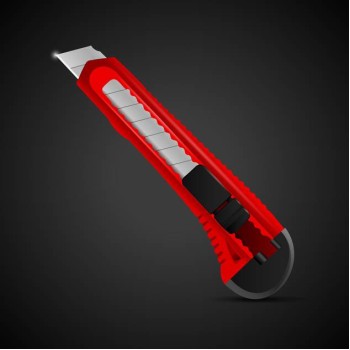 Cutit - cutter standard retractabil cu maner din plastic