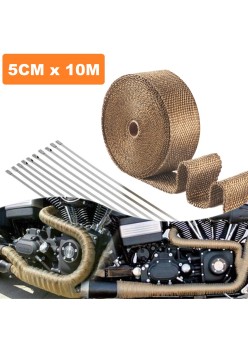 Rola banda termoizolanta din fibra de sticla, rezistenta termic pentru galerii evacuare, destinatie auto-moto, dimensiune 5cm x 10m