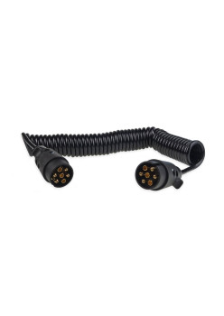 Cablu electric pentru remorca spiralat cu prize 7PIN 12V 6m