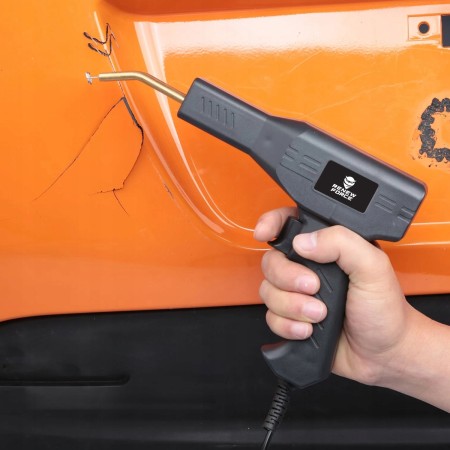 Pistol Profesional pentru lipit/sudat plastic, kit pentru repararea fisurilor din plastic, polipropilena, 400 capse de intarire, putere 50W, culoare Negru, Cod: AVX-WT-WG-X80