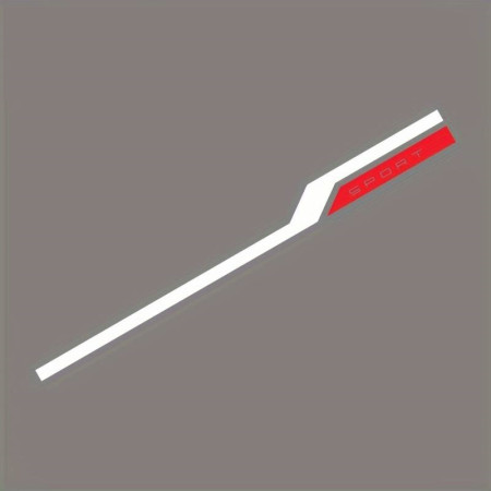 Sticker auto decorativ capota Hood Stripes V3, 130 x 10 cm, Rosu si Negru, folie Oracal autoadeziva pentru tuning exterior
