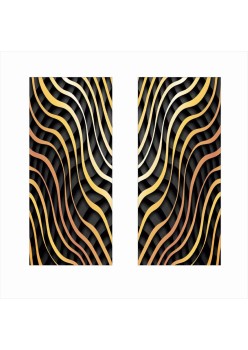 Set 2 Stickere Auto Decorative pentru Stâlpi Uși, Folie Autoadezivă OraJet, Print HD EcoSolvent, Dimensiune 50x22 cm, Exterior Rezistent