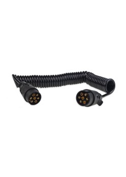 Cablu electric pentru remorca spiralat cu prize 7PIN 12V 6m