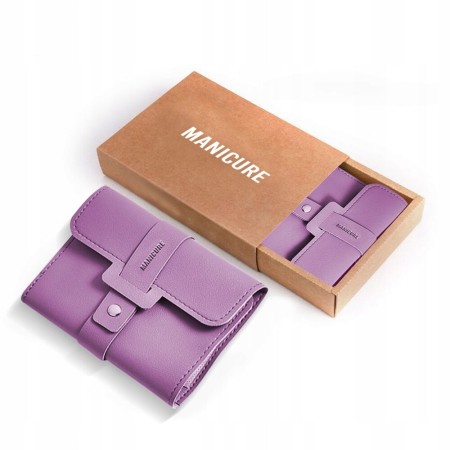 Set Manichiura si Pedichiura 16-in-1 cu plic din piele ecologica, model 