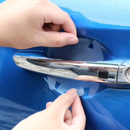 Autocolant manere usa auto protectie zgarieturi, 4 buc., Transparent 