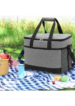 Geanta termoizolanta pentru picnic sau plaja, capacitate 16l, culoare Gri