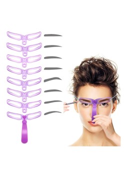 Set 8 sabloane profesionale pentru modelare sprancene