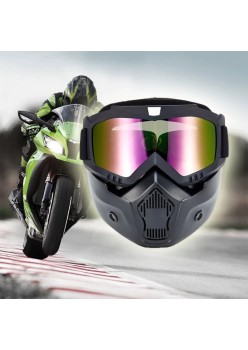 Masca de Protectie cu Ochelari Detasabili, cu destinatie Moto, ATV, SSV, QUAD