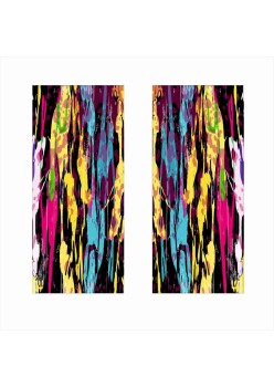 Set 2 Stickere Auto pentru Stâlpi Uși, 50x22 cm, Print HD EcoSolvent, Folie OraJet Autoadezivă, Exterior, Negru
