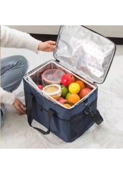Geanta termoizolanta pentru picnic sau plaja, capacitate 16l, culoare Albastra