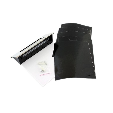 Placă Număr Casă Iluminată LED, Cu Încărcare Solară, Carcasă Inox, 4 LED-uri Albe, Autocolante Incluse