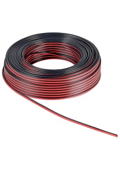 Rola cablu pentru boxe, 2 x 0.5 mm, lungime 10m, culoare rosu/negru