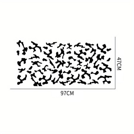 Stickere auto Paint Stains, set 2 bucati, 97x47 cm, design tuning in 2 culori, negru si rosu, folie Oracal exterior autoadeziva