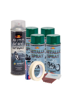 Kit complet reparatie si vopsire jante culoare Verde Metalizat, V4
