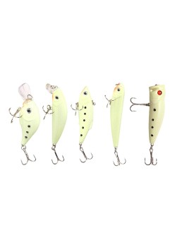 Set Vobler 5 piese Fluorescent pentru pesti pradatori, AVX-AG103C