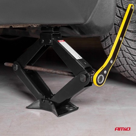 Cric Trapezoidal cu actionare manuala, capacitate ridicare 2000 kg, cu clichet si manusi de lucru