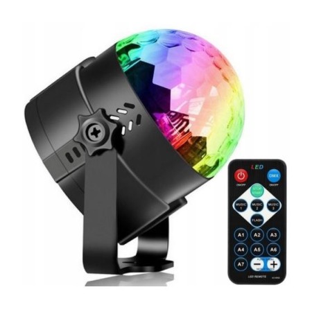 Proiector Disco LED RGB cu telecomanda si senzor de sunet - Bila Disco pentru petreceri