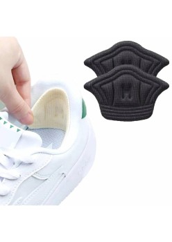 Set 10 buc. (5 seturi) de pernite protectie calcaie pentru incaltaminte, autoadezive, din spuma moale si material textil, culoare NEAGRA