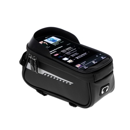 Suport Telefon Impermeabil, Tip Geantă, cu Montaj pe Motocicletă și Bicicletă, Compartiment Depozitare, Ecran Touch