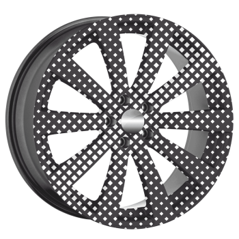 Folie auto decorativa jante FJT-05, set 4 bucati, Ø 60 cm, imprimare EcoSolvent, autoadeziva, rezistenta UV si intemperii
