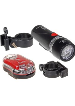 Kit Lampa LED bicicleta Fata + Spate MCE38 SUPERBRIGHT