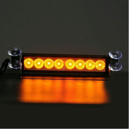 Lampa stroboscopica LED, montaj in parbriz, 8W, culoare Orange