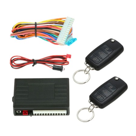 Modul Închidere Centralizată cu Telecomandă Tip VW/Skoda, Ieşire Sirenă, Ridicare Geamuri, 2 Chei Incluse