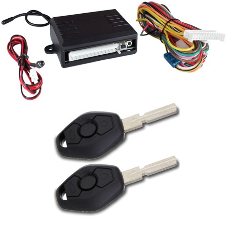 Modul Închidere Centralizată cu Telecomandă pentru BMW E38/E39/E46, Ieșire Sirenă, 2 Chei cu Locaș pentru Cip