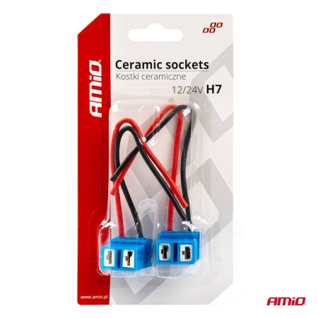 Set 2 mufe ceramice soclu H7, rezistente termic, L Shape