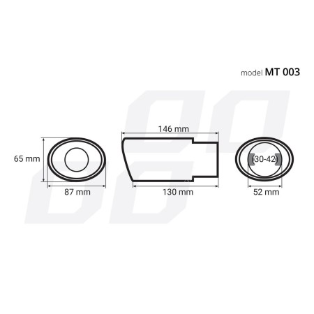 Ornament toba esapament din otel inoxidabil MT 003